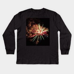 FIREWORKS OVER CAERNARFON CASTLE Kids Long Sleeve T-Shirt